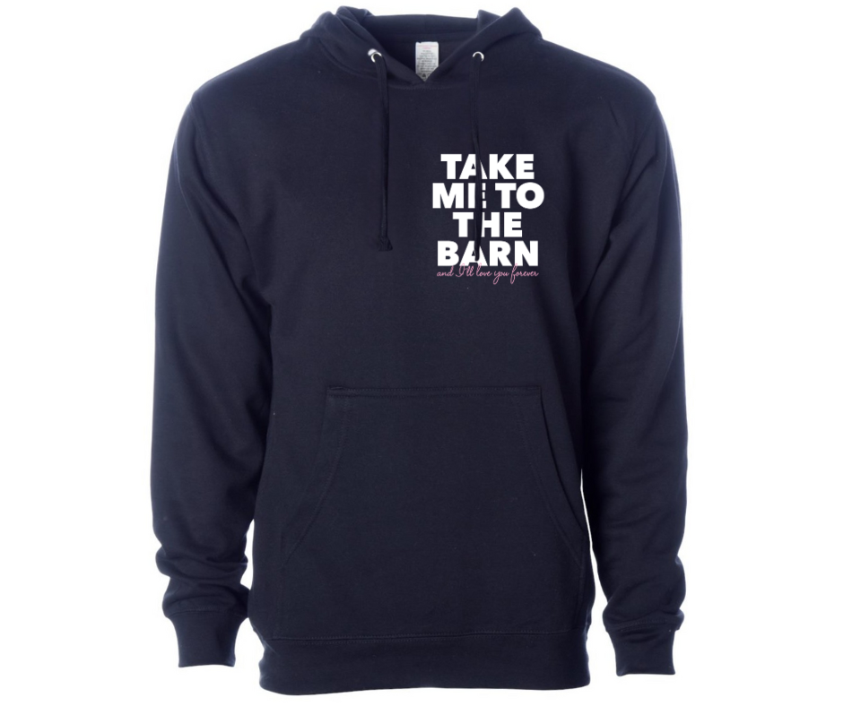 Customizable Hoodie - Take Me To The Barn - Navy