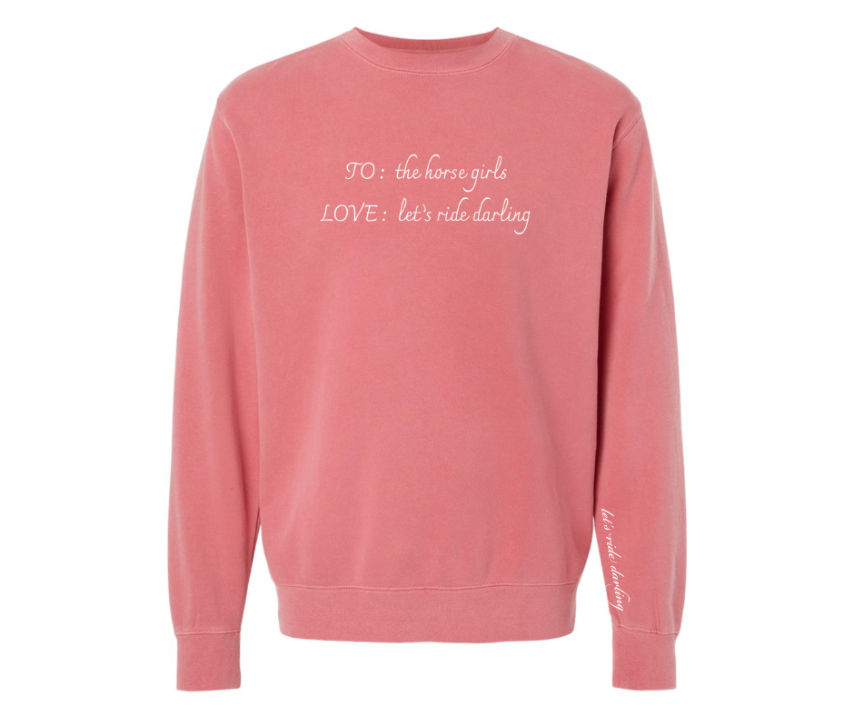 Love Letter Crewneck in Pink