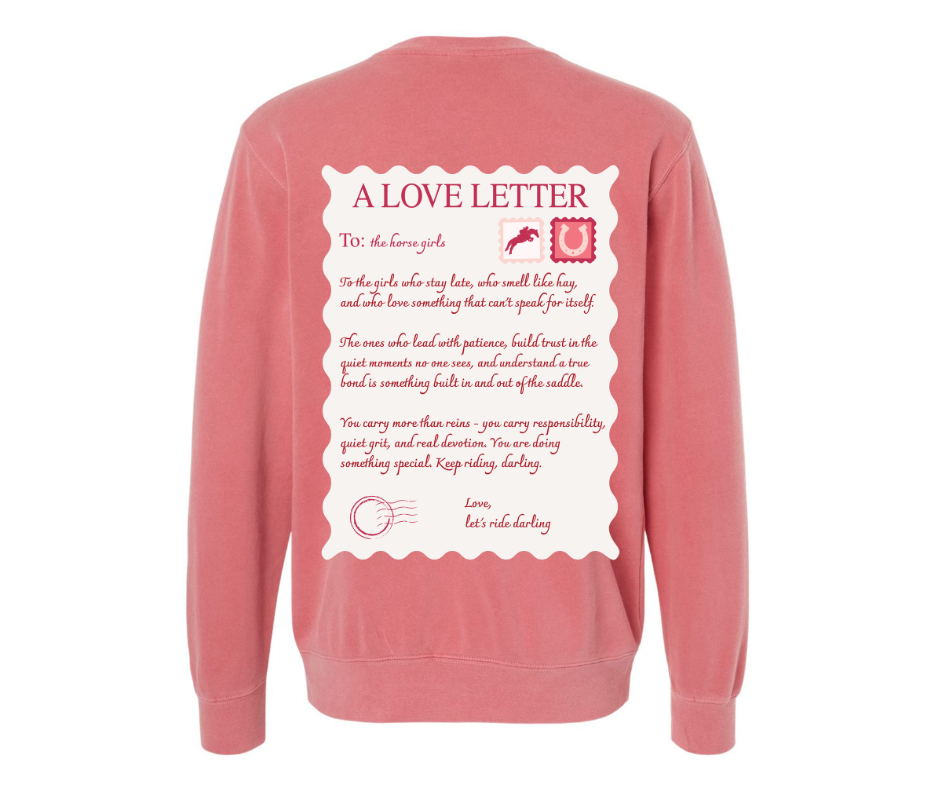 Love Letter Crewneck in Pink