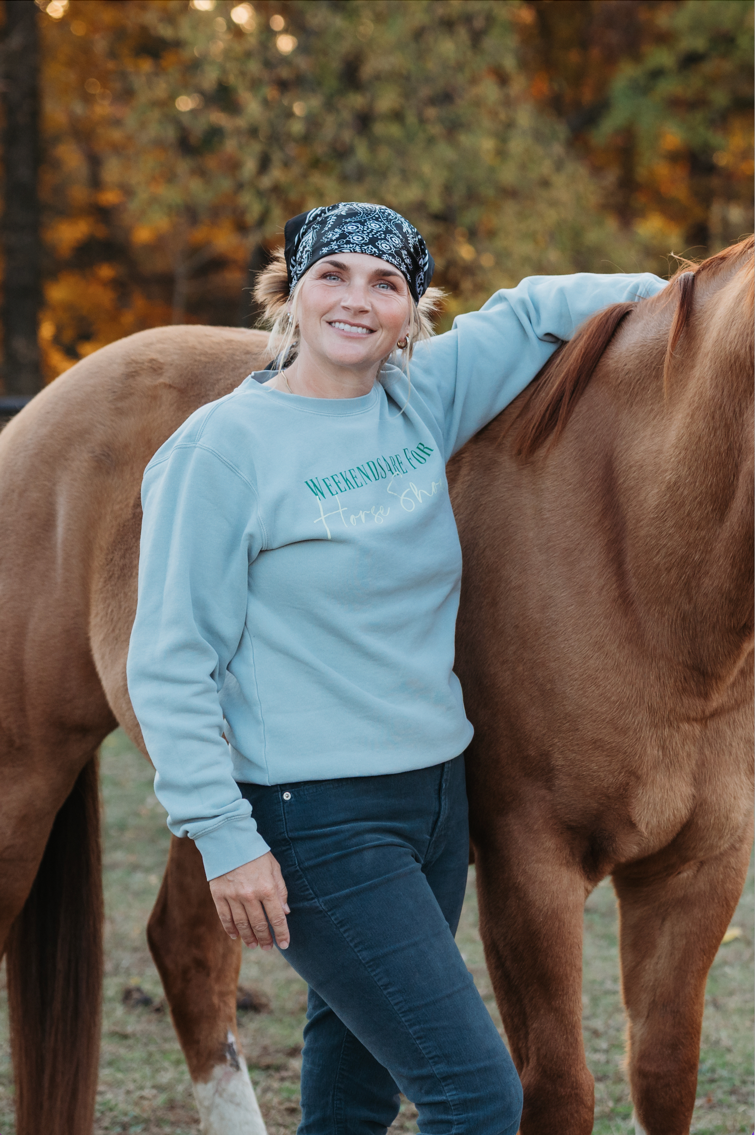 Crewneck - Weekends Are For Horse Shows - Sage